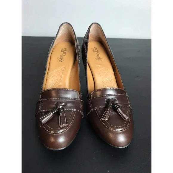 Euro Soft by Sofft Women’s Brown Leather Loafer Pumps - Picture 1 of 5
